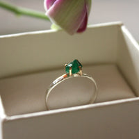 Emerald Ring, May Birthstone Ring, Wedding Engagement Ring