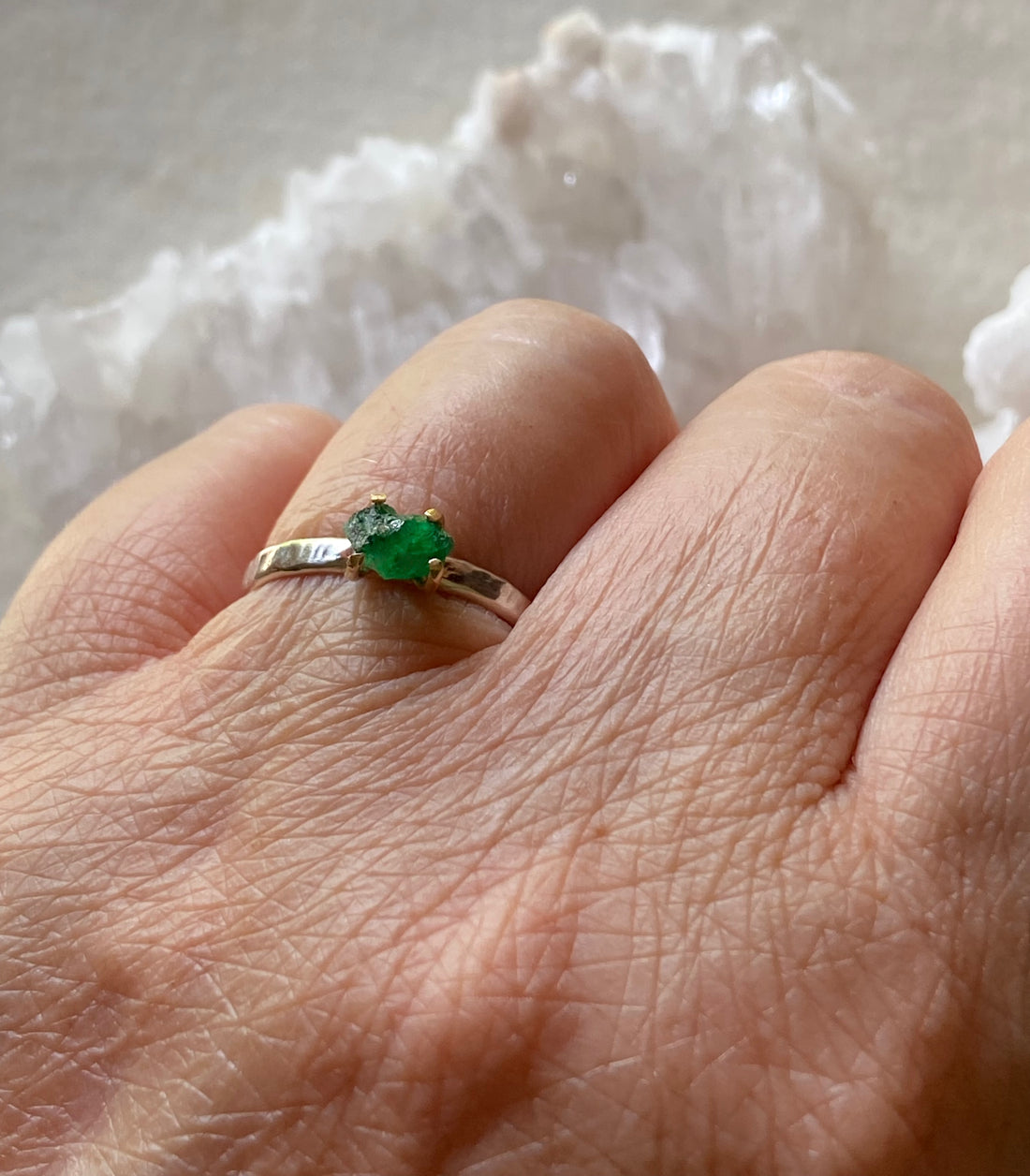 Emerald Ring, May Birthstone Ring, Wedding Engagement Ring