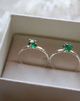 Emerald Ring, May Birthstone Ring, Wedding Engagement Ring