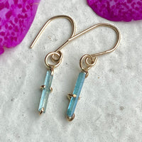 Paraiba Blue Tourmaline Earrings, October Birthstone Earrings, Bridal Earrings