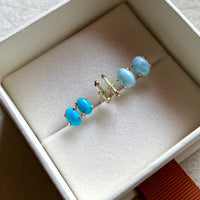 Larimar Stud Earrings, Bridesmaid Earrings