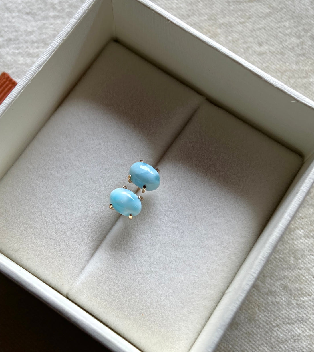 Larimar Stud Earrings, Bridesmaid Earrings
