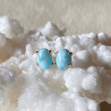 Larimar Stud Earrings, Bridesmaid Earrings