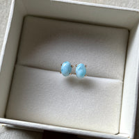 Larimar Stud Earrings, Bridesmaid Earrings