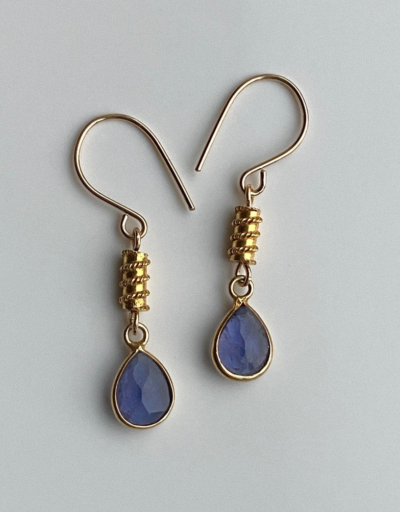 Iolite / Water Sapphire Earrings, September Birthstone Earrings