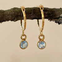 Sky Blue Topaz Hoop Earrings