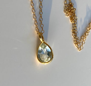 Sky Blue Topaz Pendant Necklace