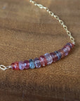 Multi-colored Natural Spinel Bar Necklace