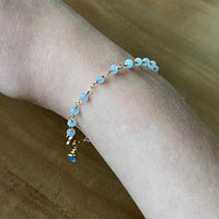 Blue Chalcedony Rosary Bracelet