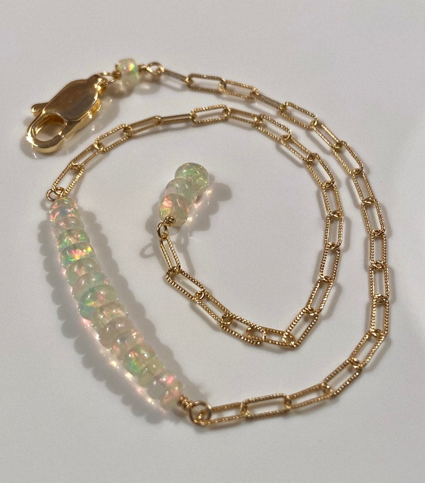 Ethiopian Opal Bar Bracelet