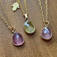 Greenish-Yellow Sapphire Pendant Necklace