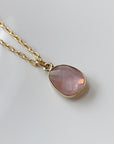 Light Pink Sapphire Pendant Necklace