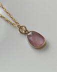 Light Pink Sapphire Pendant Necklace