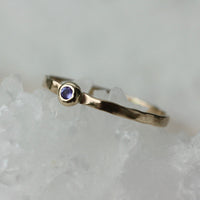 Tanzanite and Recycled 14k Gold Ring, December Birthstone Ring