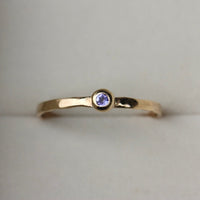 Tanzanite and Recycled 14k Gold Ring, December Birthstone Ring