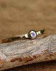 Tanzanite and Recycled 14k Gold Ring, December Birthstone Ring