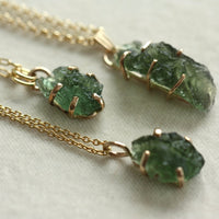 Natural Moldavite Tektite Pendant Necklace