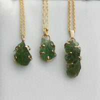 Natural Moldavite Tektite Pendant Necklace