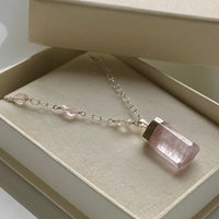 Pink Kunzite and Morganite Necklace Pendant