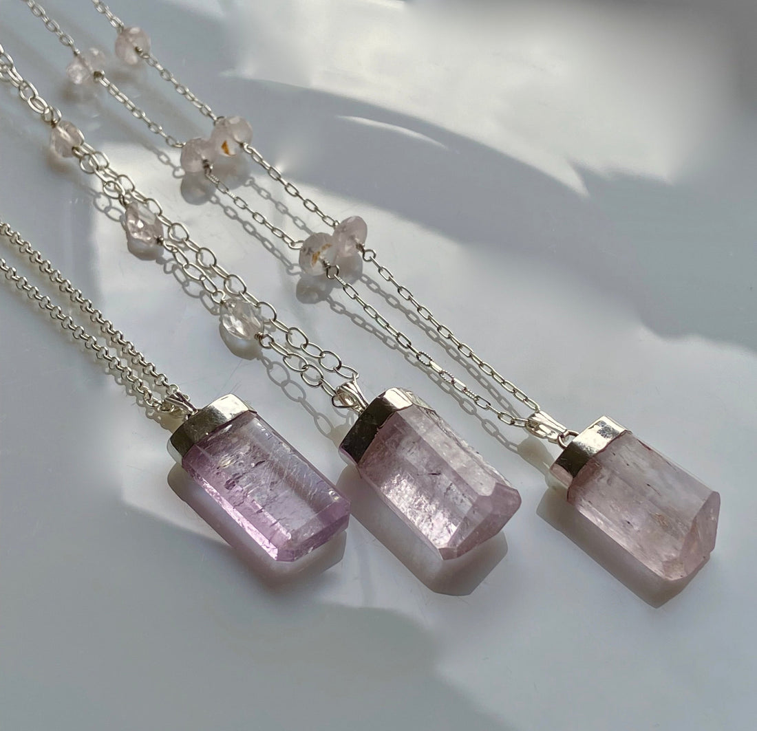 Pink Kunzite Necklace Pendant