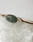 Raw Emerald Bangle Bracelet