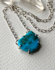 Raw Arizona Turquoise Pendant Necklace