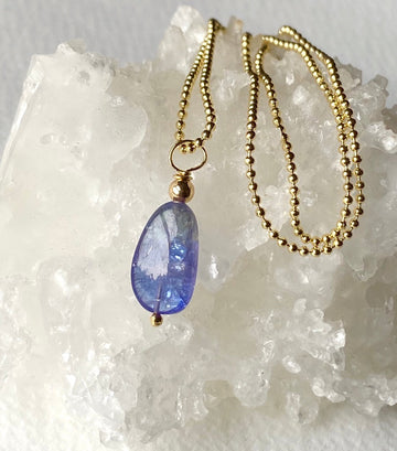 Natural Tanzanite Pendant Necklace