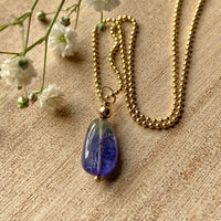 Natural Tanzanite Pendant Necklace