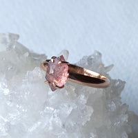 Ring with Strawberry Quartz