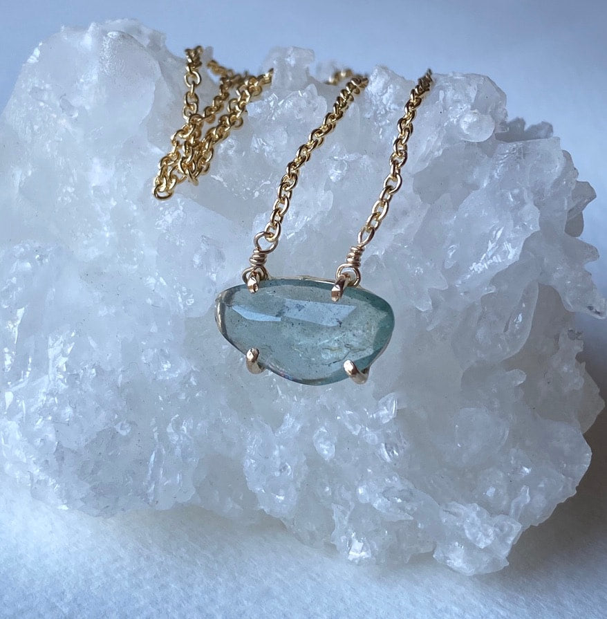 Moss Aquamarine Necklace