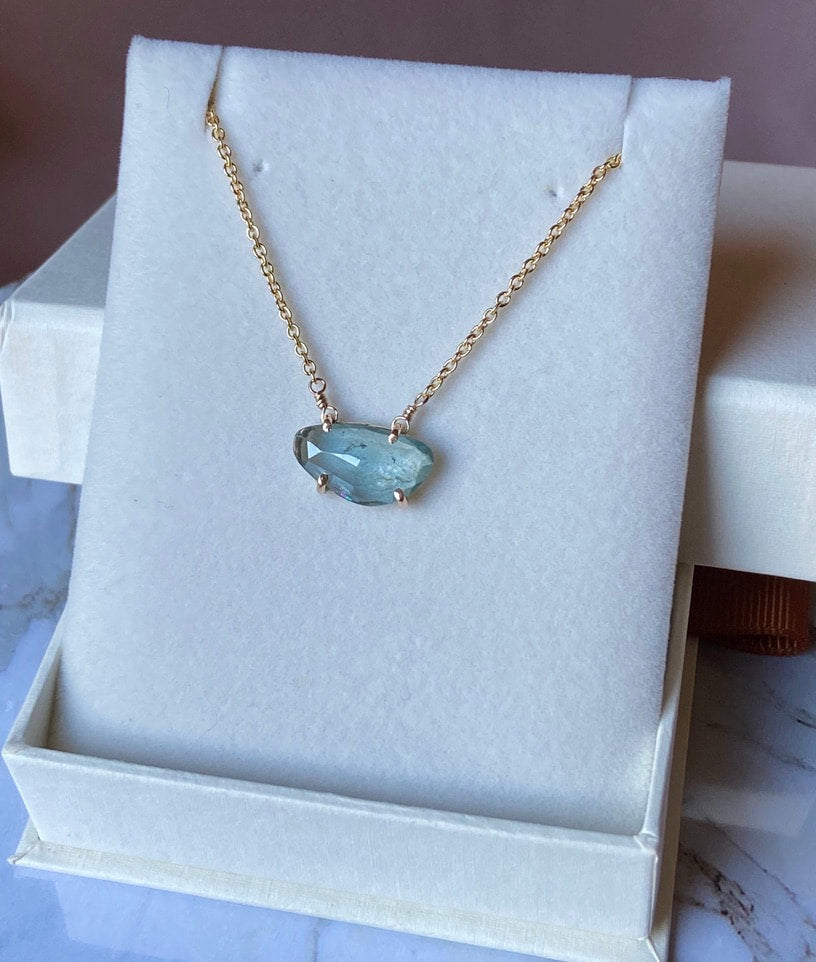 Moss Aquamarine Necklace