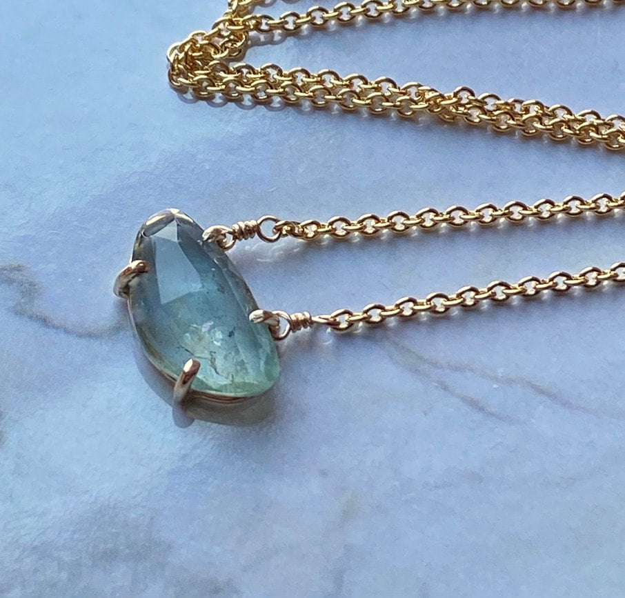 Moss Aquamarine Necklace