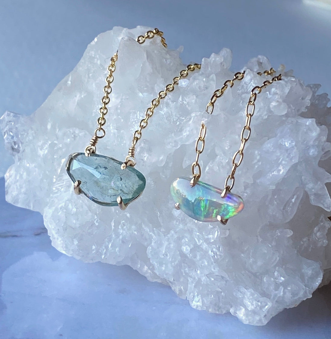 Moss Aquamarine Necklace