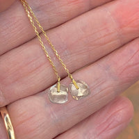 Salt and Pepper Diamond Slice Threader Earrings, 18k Gold
