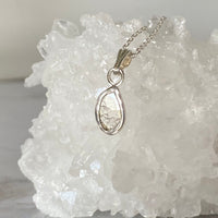 Salt and Pepper Diamond Slice Pendant Necklace