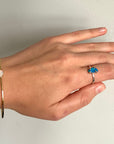 Australian Opal Ring, 14k Gold and Sterling Silver
