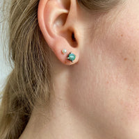 Australian Boulder Matrix Opal Stud Earrings