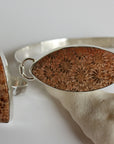 Fossil Coral and Sterling Silver Bracelet
