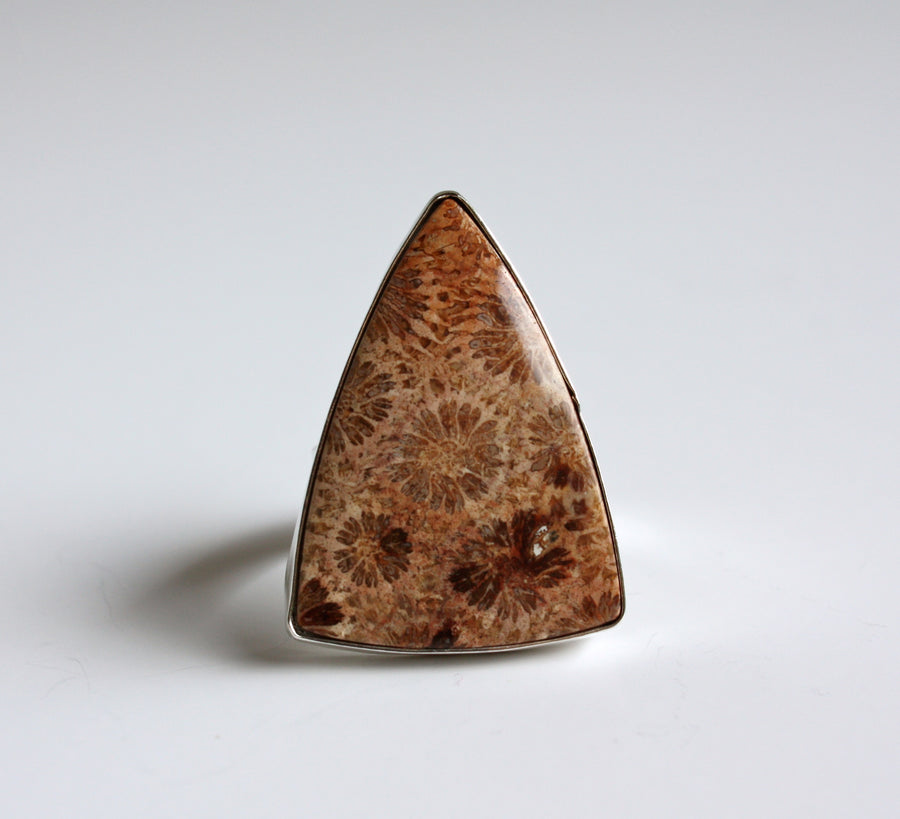 Indonesian Fossilized Coral Ring