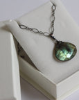 Labradorite and Oxidized Sterling Silver Necklace