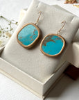Large Natural Turquoise Earrings