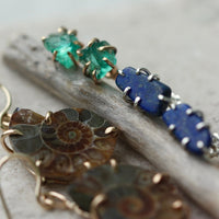 Natural Lapis Lazuli Stud Earrings,December Birthstone Earrings
