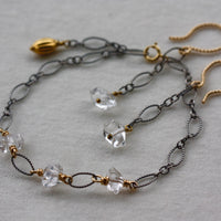 Herkimer Diamond and Mixed Metals Bracelet
