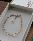 Herkimer Diamond Bracelet, 14k Gold Filled Chain