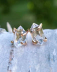 Natural Herkimer Diamond Stud Earrings, Herkimer Diamond Quartz Post Earrings