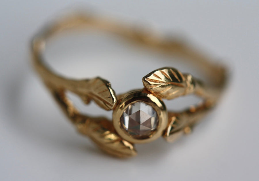 Diamond Twig Ring, 18k Gold