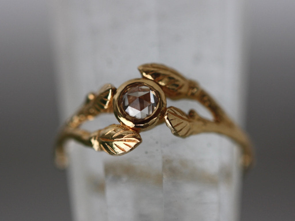 Diamond Twig Ring, 18k Gold