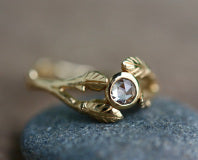 Diamond Twig Ring, 18k Gold