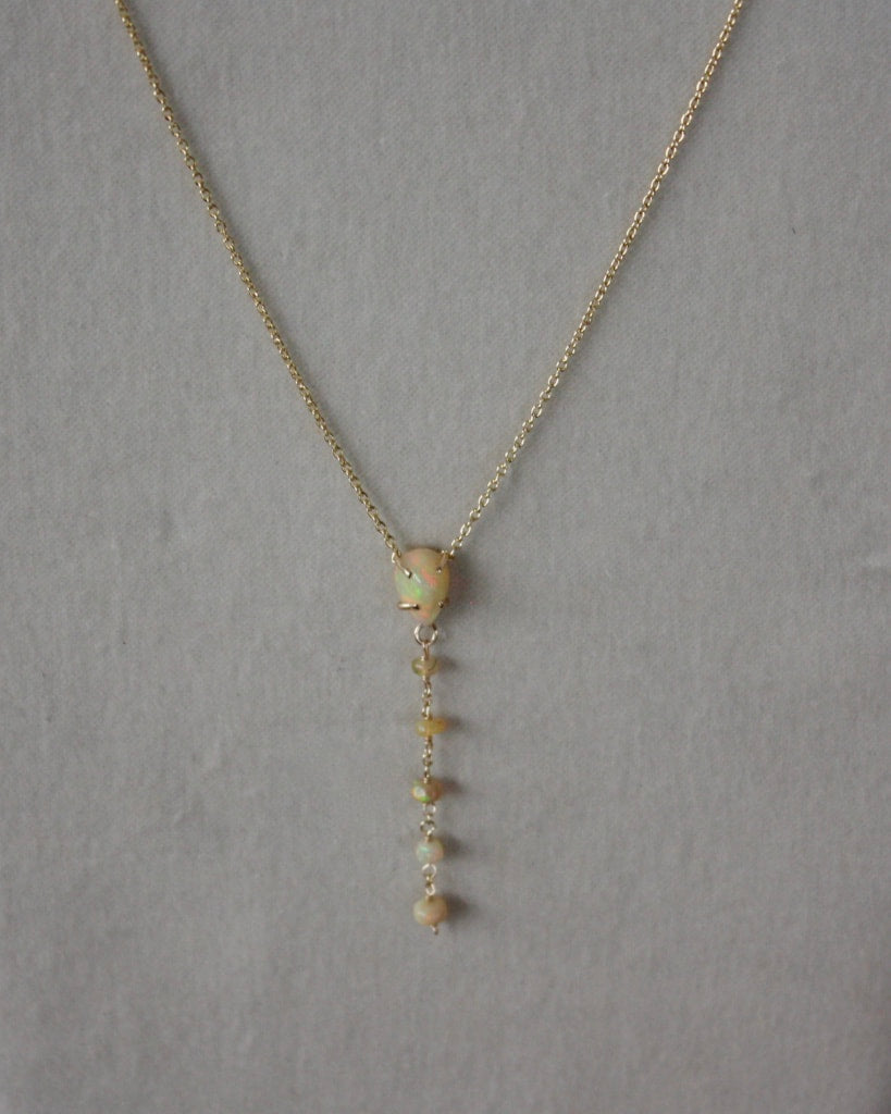 Ethiopian Welo Opal Necklace, 14k Gold / 14k Gold Filled