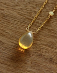 Ethiopian Welo Opal Pendant Necklace, October Birthstone Necklace